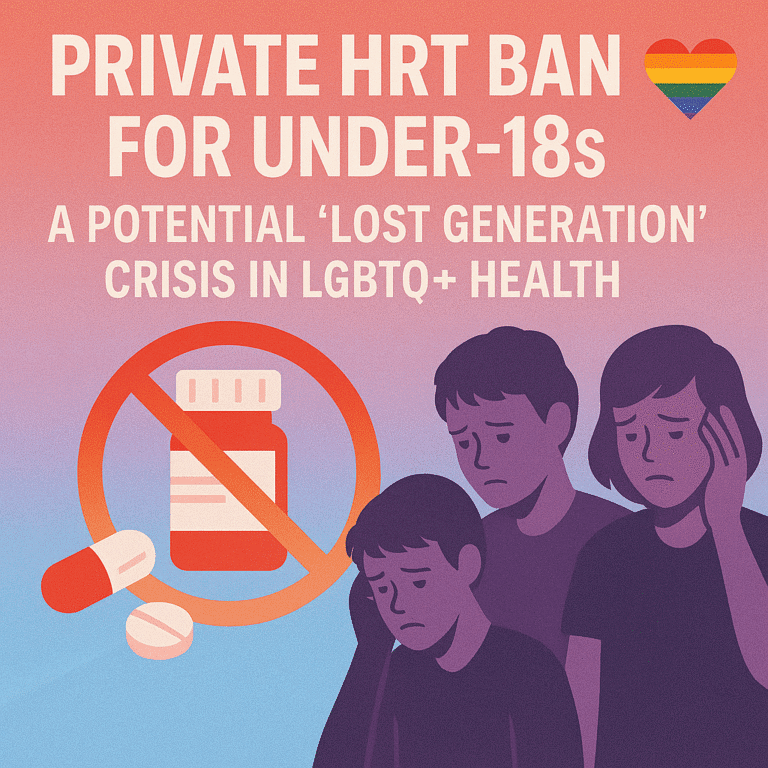 Private HRT Ban for Under-18s A Potential 'Lost Generation' Crisis in LGBTQ+ Health