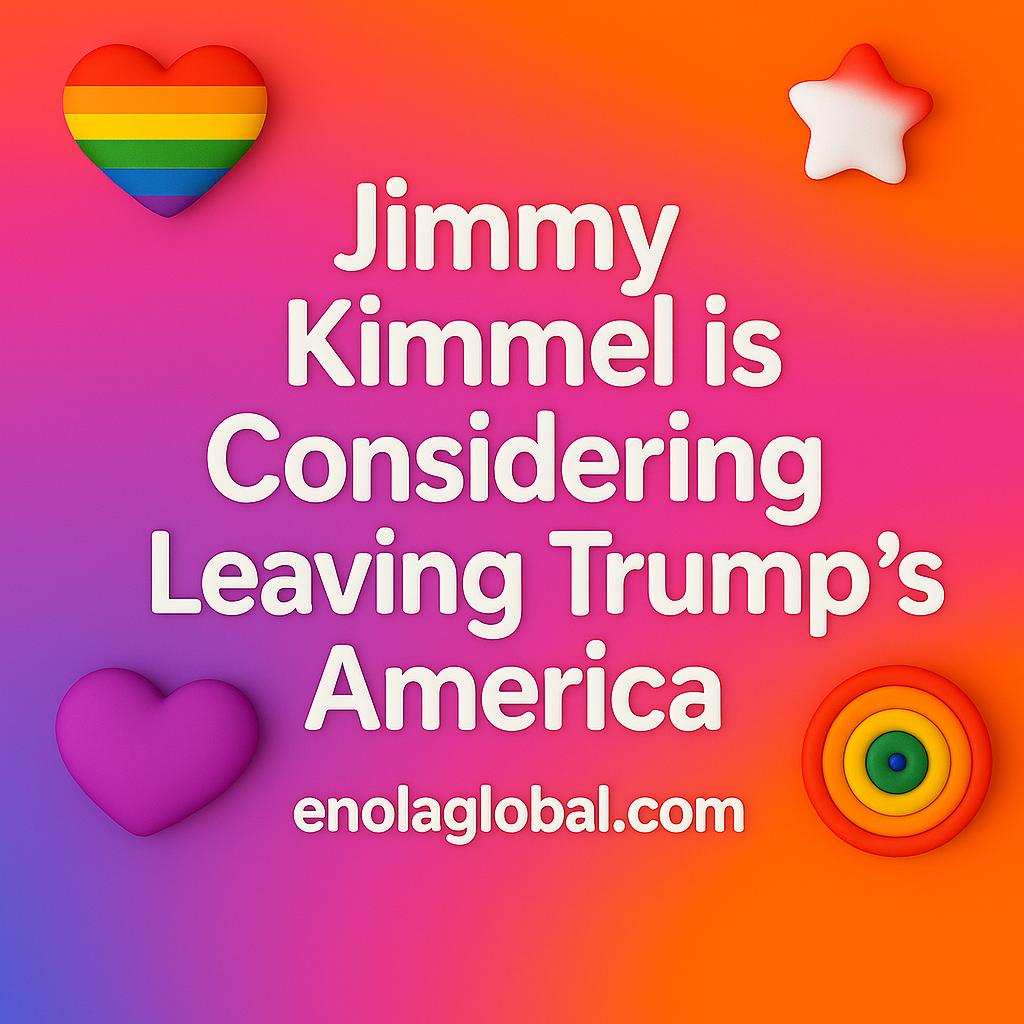 Jimmy Kimmel is considering leaving Trump’s America