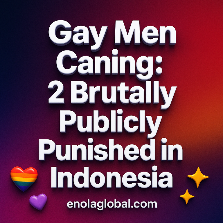 Gay Men Caning - 2 Brutally Publicly Punished in Indonesia