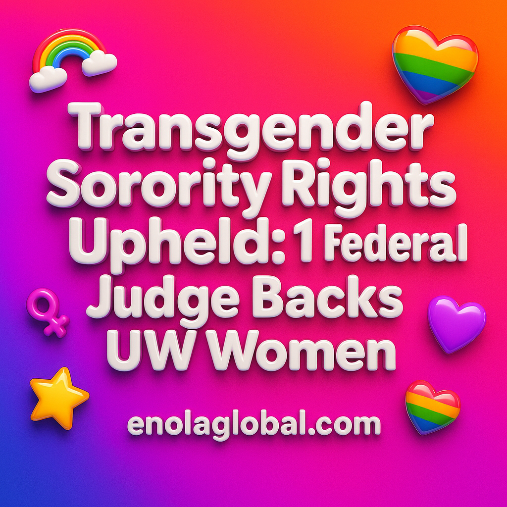 Transgender Sorority Rights Upheld - 1 Federal Judge Backs UW Women