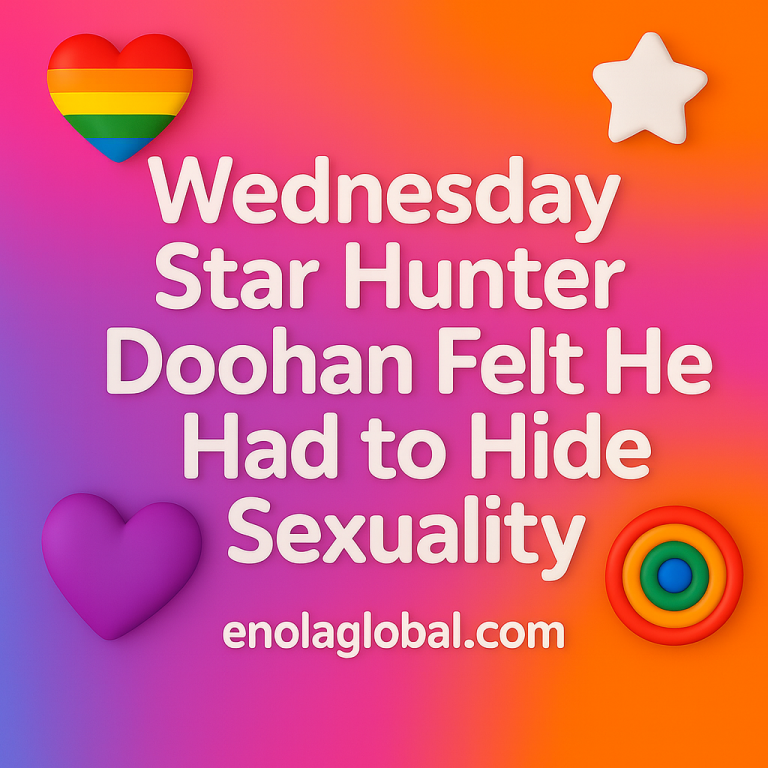 Wednesday star Hunter Doohan felt he had to hide sexuality