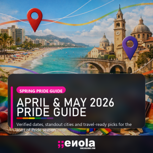 Square social media image for Upcoming Pride Events in April and May 2026