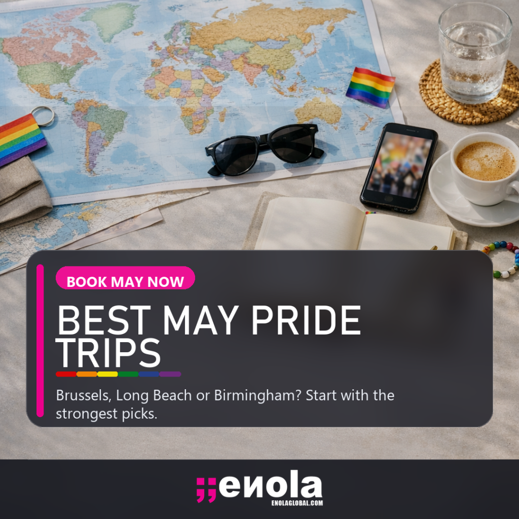Square social media image for best May 2026 Pride trips