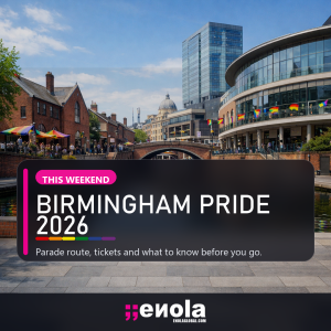 Square social media image for Birmingham Pride 2026 weekend guide
