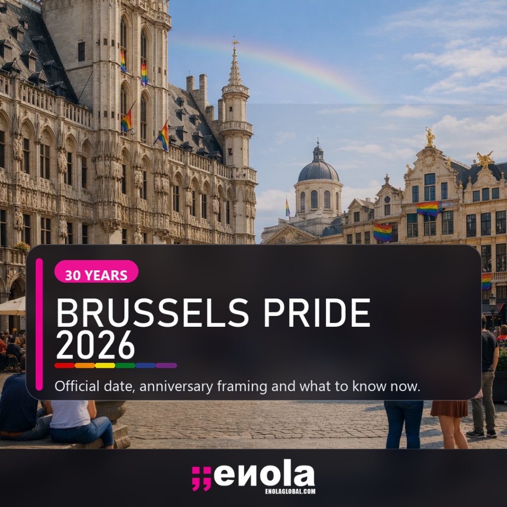 Square social media image for Brussels Pride 2026