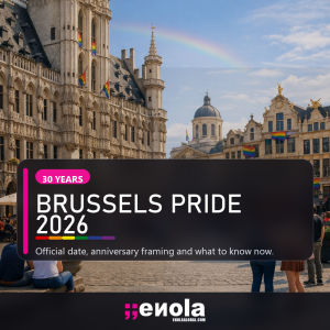 Square social media image for Brussels Pride 2026