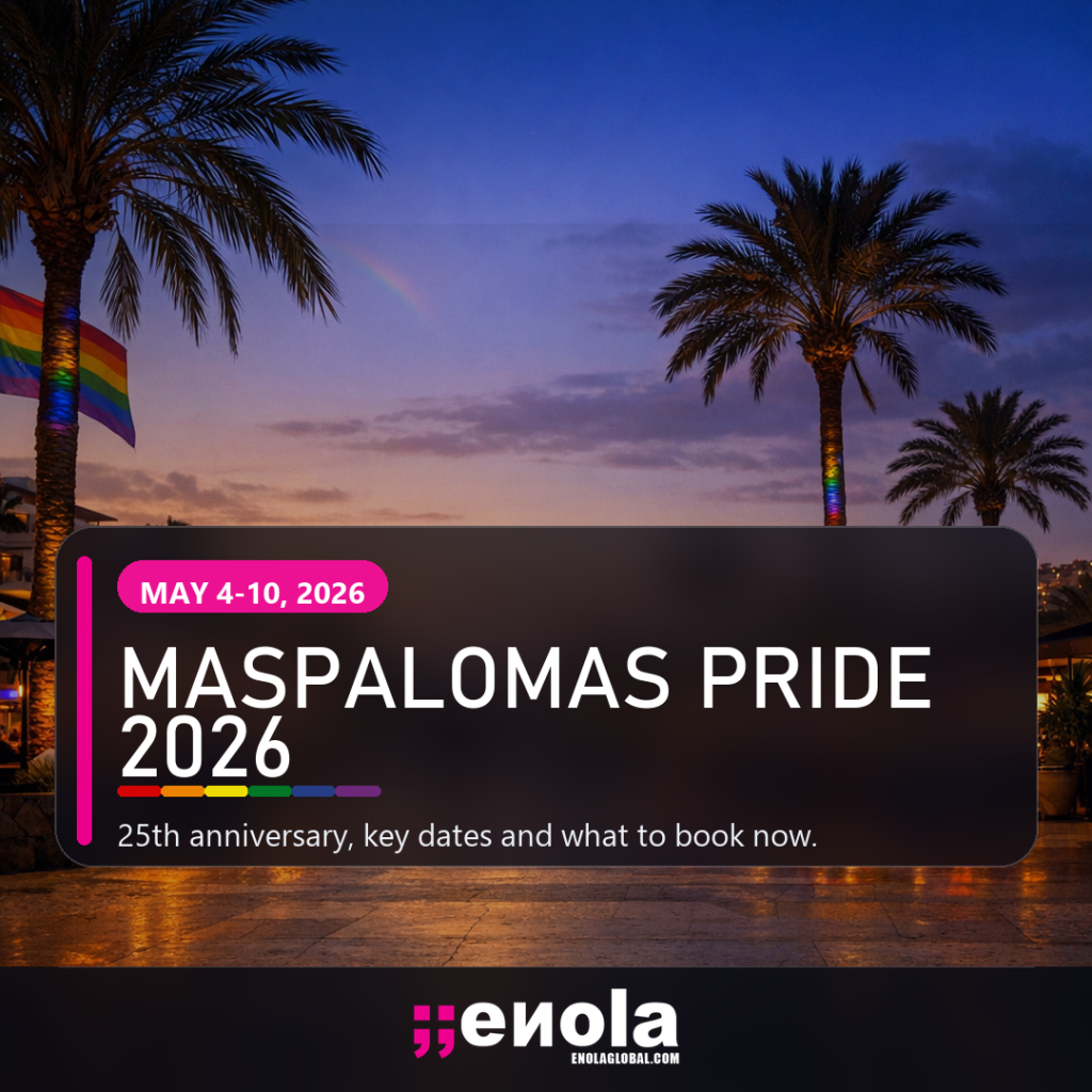 Square social media image for Maspalomas Pride by Freedom 2026