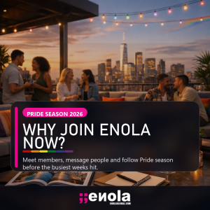 Square social media image for why join Enola now